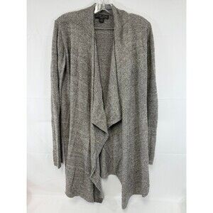 Barefoot Dreams Cozychic Lite Open Calypso Wrap Cardigan Sweater Taupe S/M